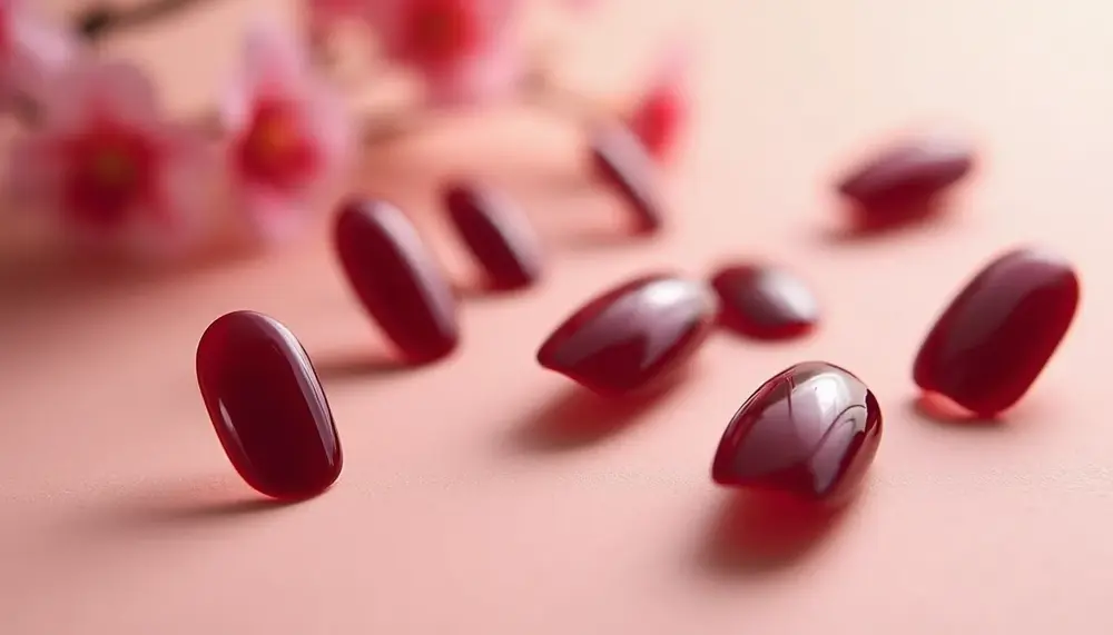 Die besten Designs für press on nails dunkelrot, die Du lieben wirst