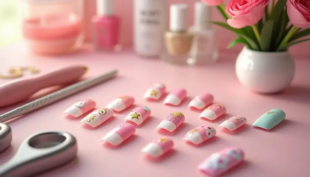 So stylst du niedliche Press-On Nails mit French Tipps!